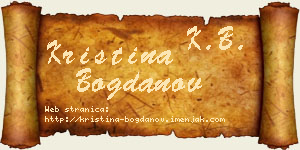 Kristina Bogdanov vizit kartica